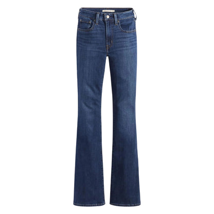 Dark Blue - Front - Levis Womens-Ladies High Rise Flared Jeans