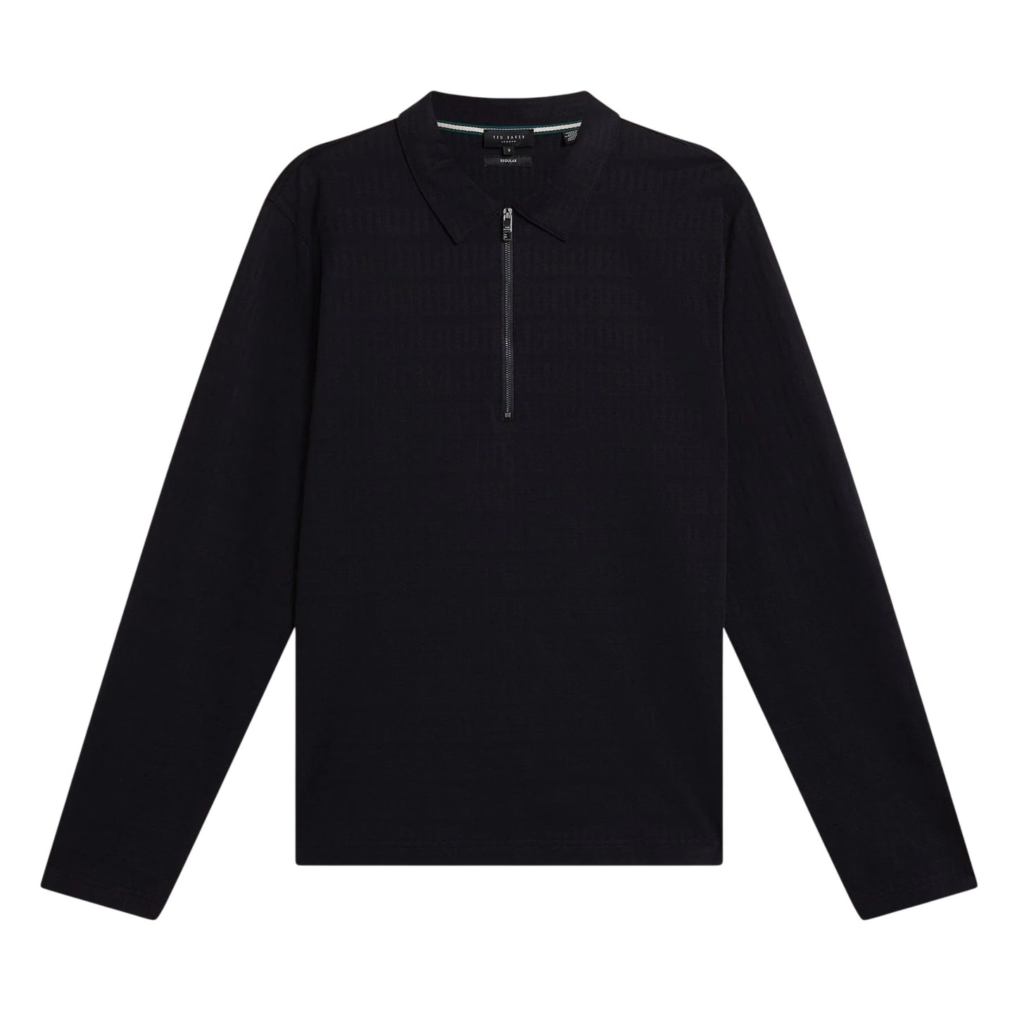 Navy - Front - Ted Baker Mens Half Zip Casual Cardigan