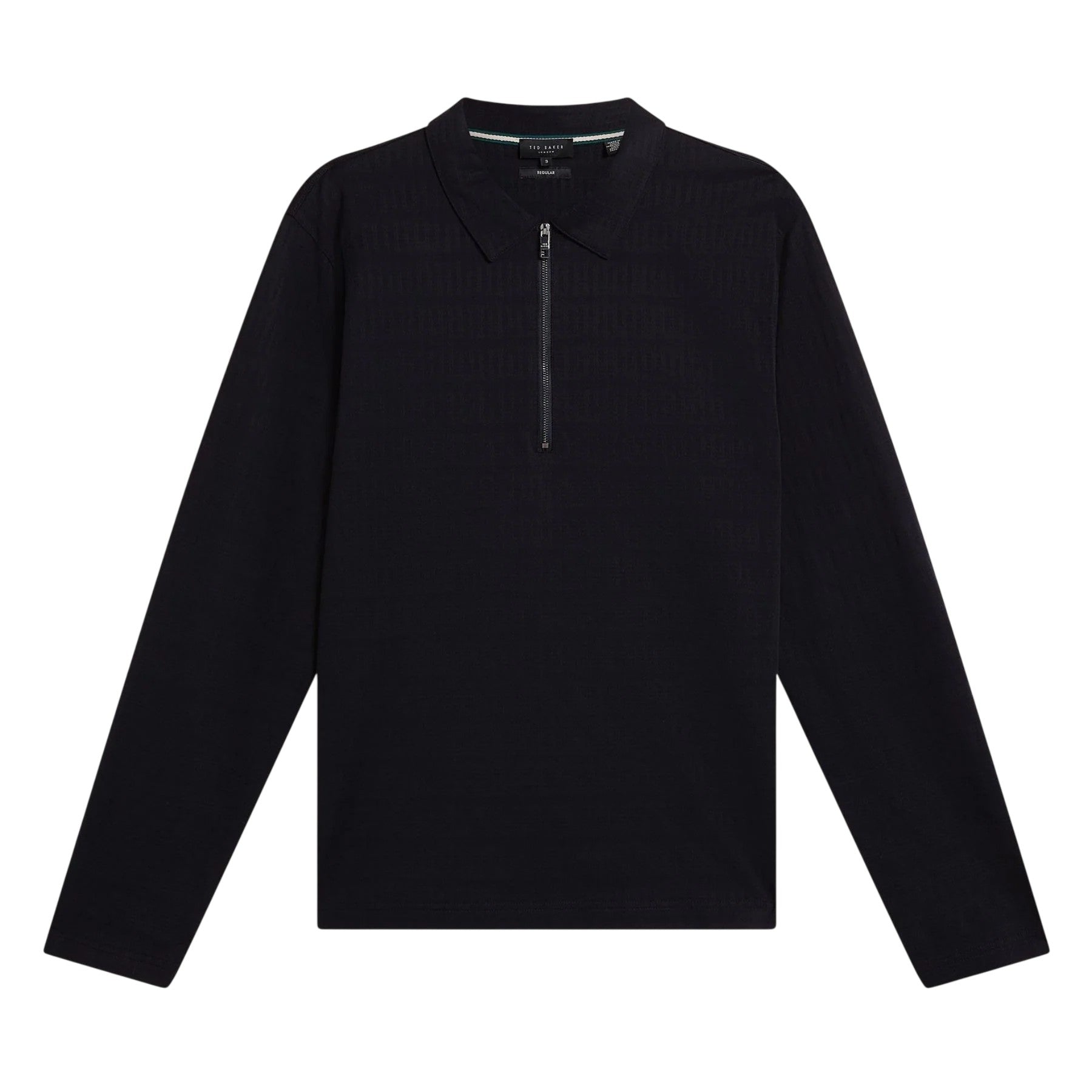 Navy - Front - Ted Baker Mens Half Zip Casual Cardigan
