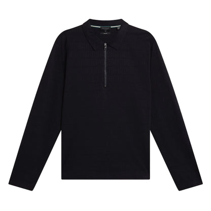 Navy - Front - Ted Baker Mens Half Zip Casual Cardigan