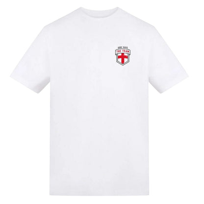 White - Front - AWD Unisex Adult God Save The Team England T-Shirt
