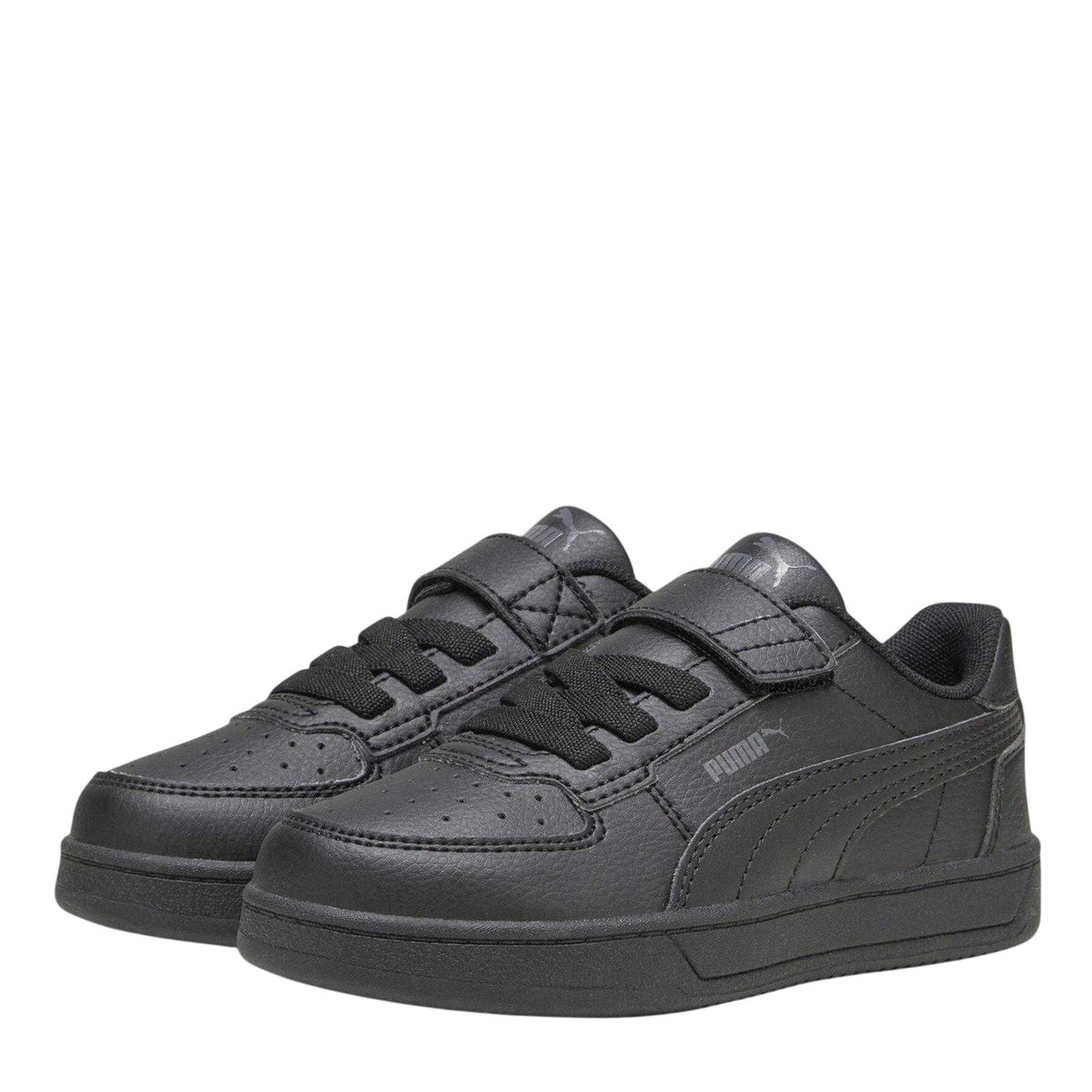 Dark Grey - Pack Shot - Puma Childrens-Kids Caven 2.0 Leather Trainers