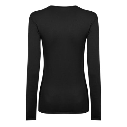 Black - Back - Odlo Womens-Ladies Active Base Layer Top