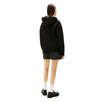 Black - Back - Tommy Jeans Womens-Ladies Cotton Regular Hoodie