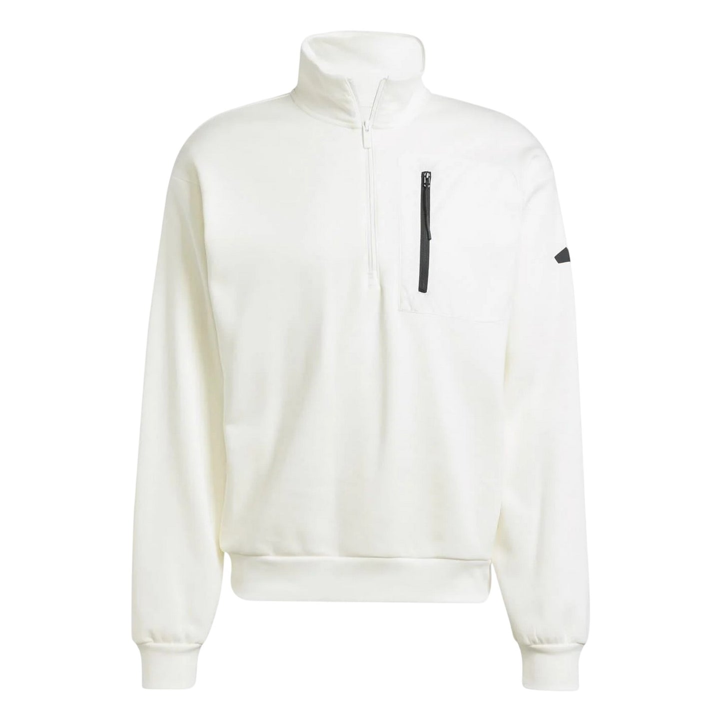 Off White - Front - Adidas Mens City Escape Quarter Zip Tailored Sweatshirt