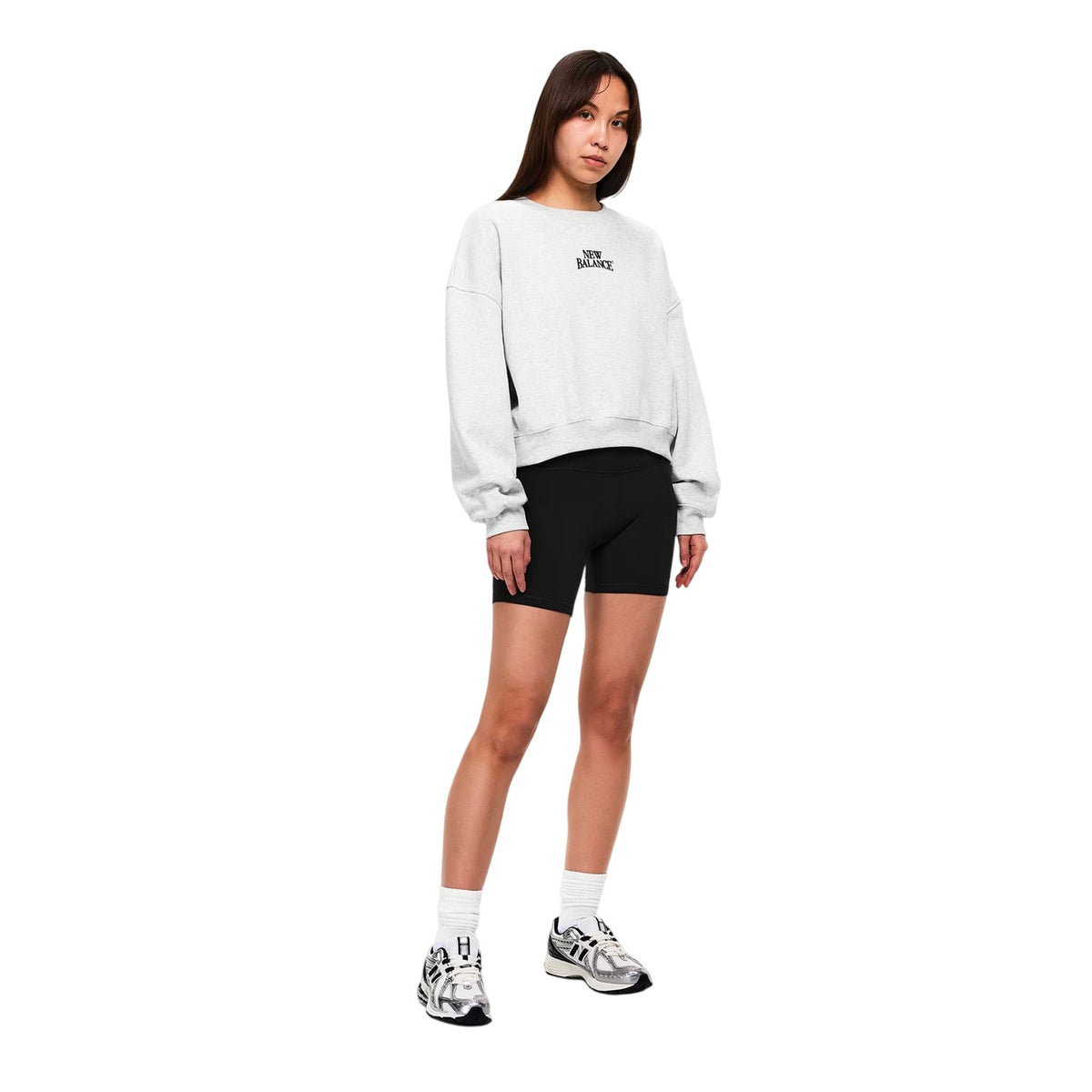 Light Grey - Lifestyle - New Balance Womens-Ladies Heritage Crew Neck Sweatshirt