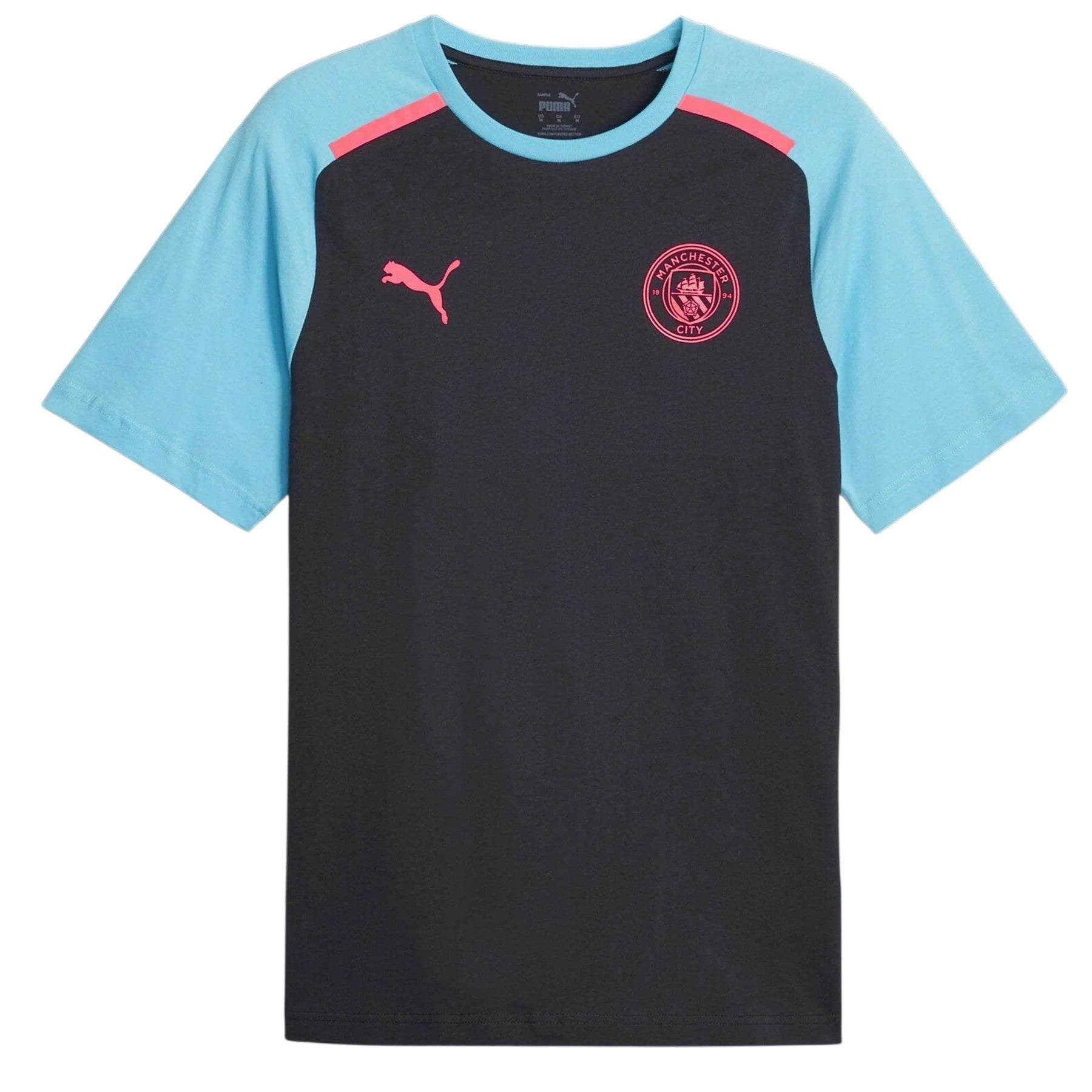 Dark Navy - Front - Puma Mens Manchester City FC T-Shirt