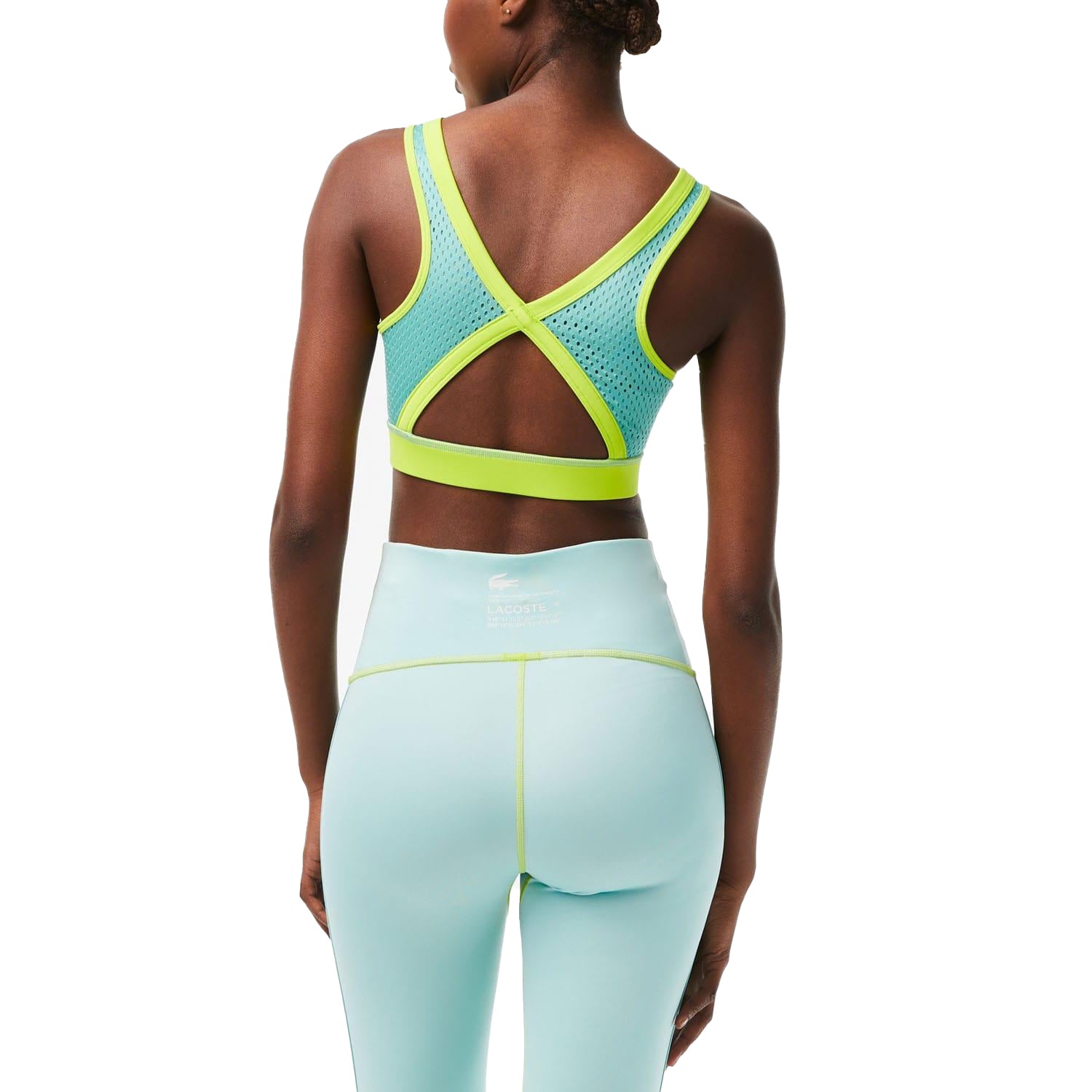 Yellow - Back - Lacoste Womens-Ladies Ultra Dry Sports Bra