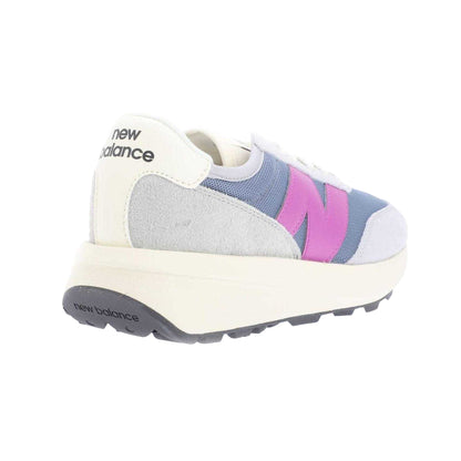 Grey - Back - New Balance Womens-Ladies 237 Leather Trainers
