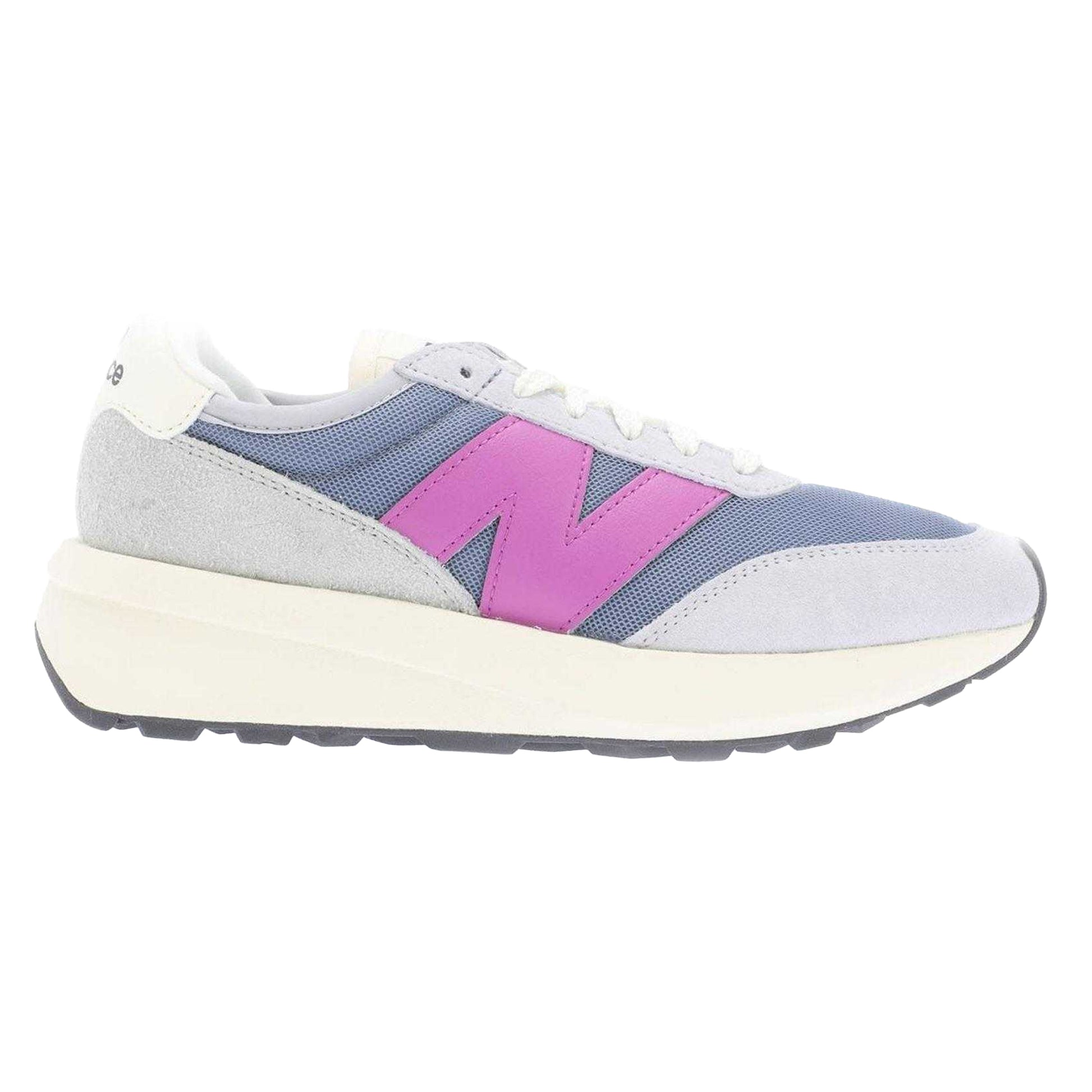 Grey - Front - New Balance Womens-Ladies 237 Leather Trainers