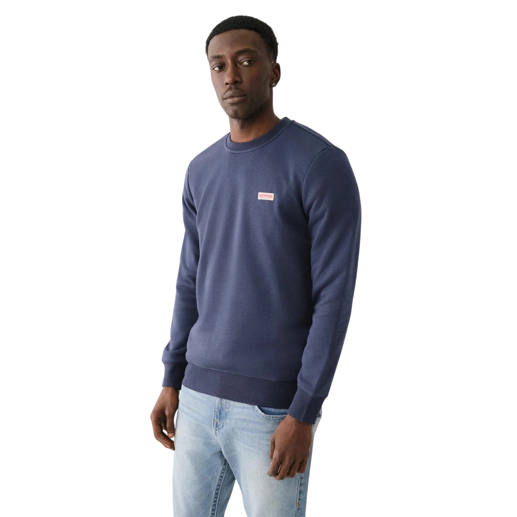 Dress Blue - Lifestyle - True Religion Mens Crew Neck Sweatshirt