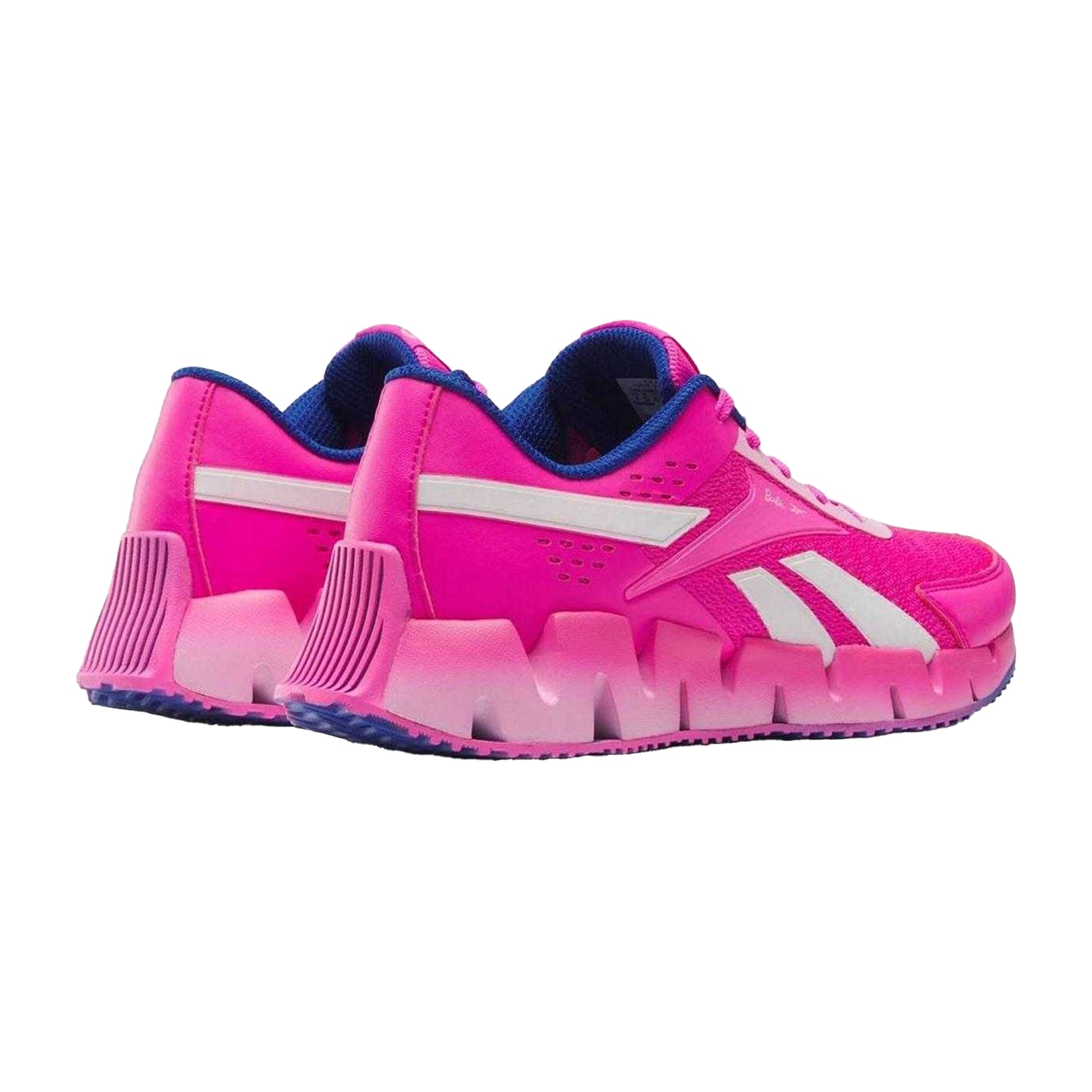 Pink - Back - Reebok Girls Zig Dynamica 5 Barbie Mesh Trainers