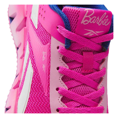 Pink - Pack Shot - Reebok Girls Zig Dynamica 5 Barbie Mesh Trainers