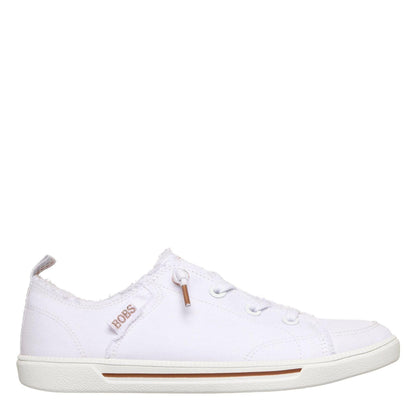 White - Front - Skechers Womens-Ladies Bobs B Cute 2 Canvas Trainers