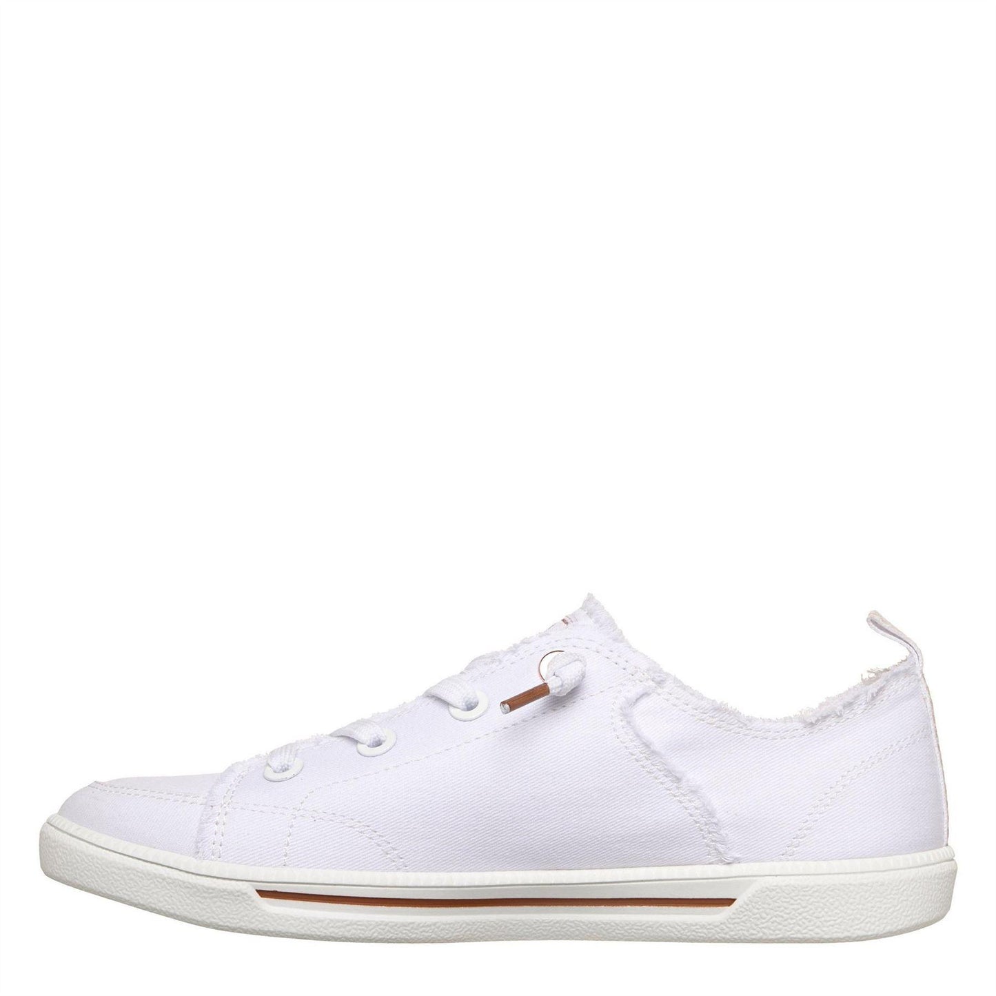 White - Back - Skechers Womens-Ladies Bobs B Cute 2 Canvas Trainers