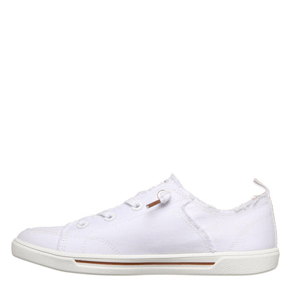White - Back - Skechers Womens-Ladies Bobs B Cute 2 Canvas Trainers