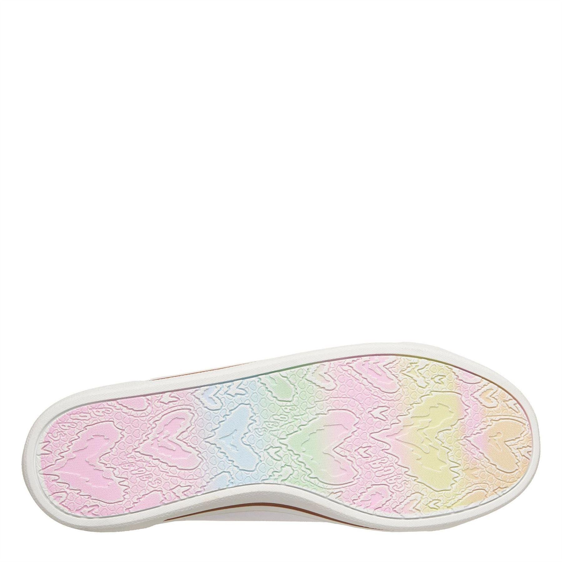 White - Pack Shot - Skechers Womens-Ladies Bobs B Cute 2 Canvas Trainers