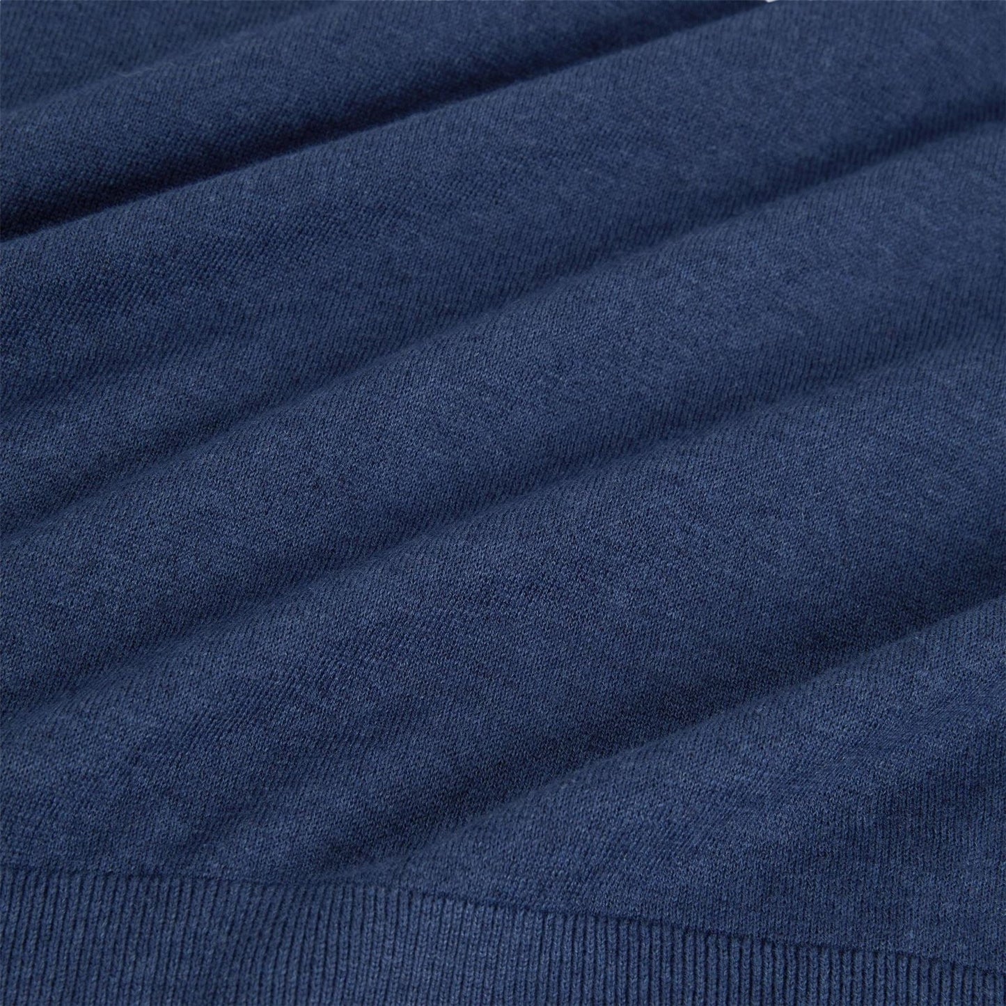 Mid Navy - Side - Ted Baker Mens Linen Blend Crew Neck Jumper