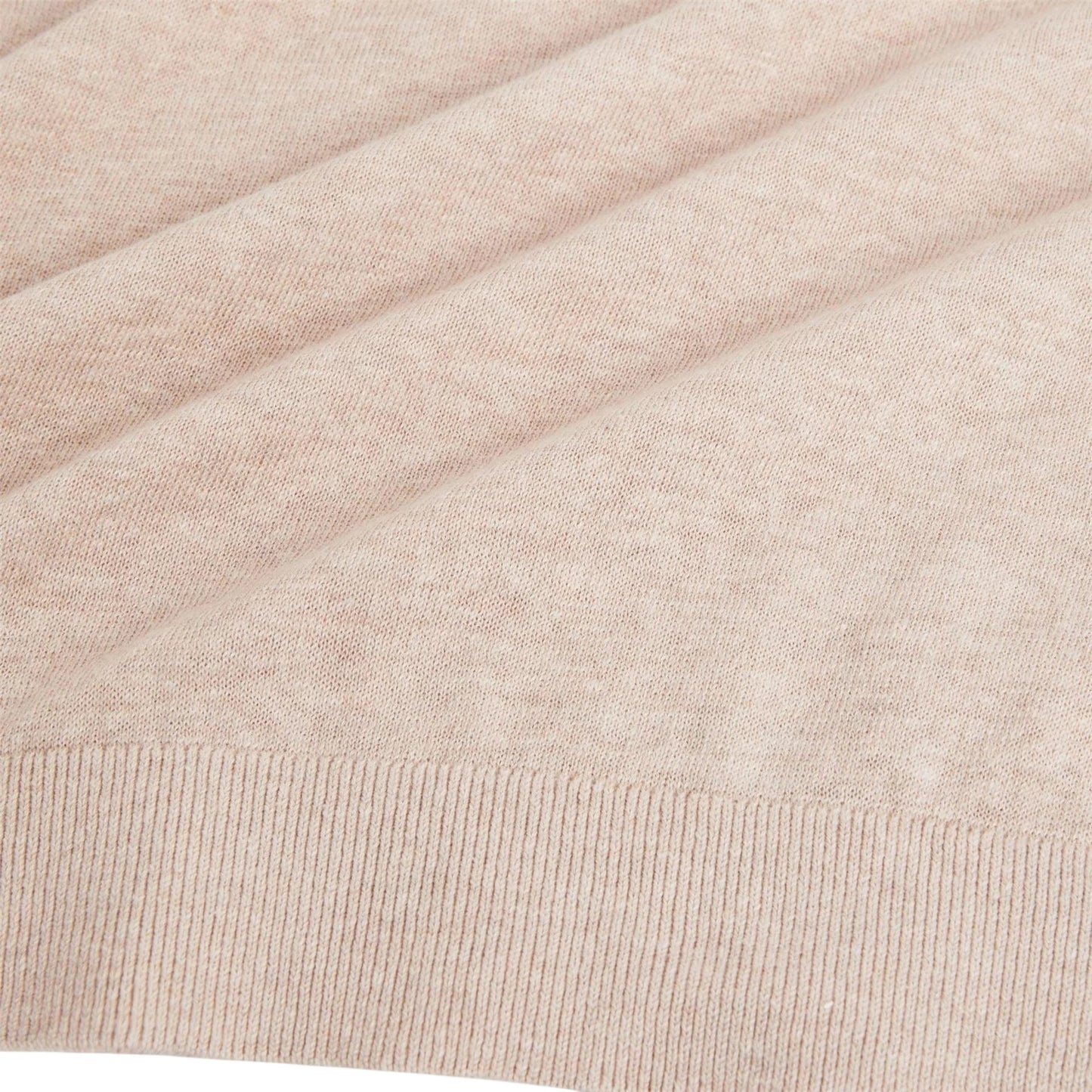 Taupe - Side - Ted Baker Mens Linen Blend Crew Neck Jumper