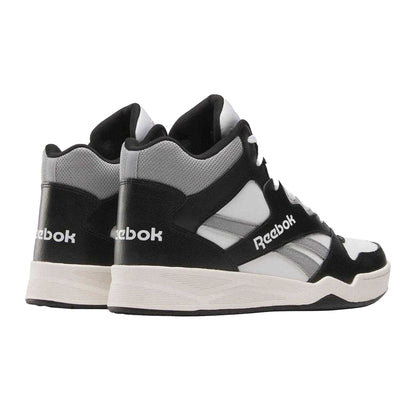 White-Black - Back - Reebok Childrens-Kids BB 4500 Leather Trainers