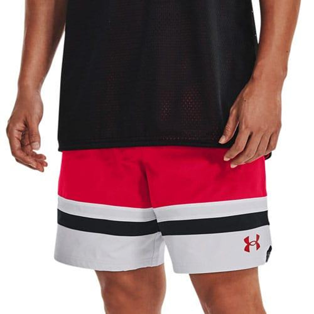Red - Front - Under Armour Mens Baseline Woven Shorts
