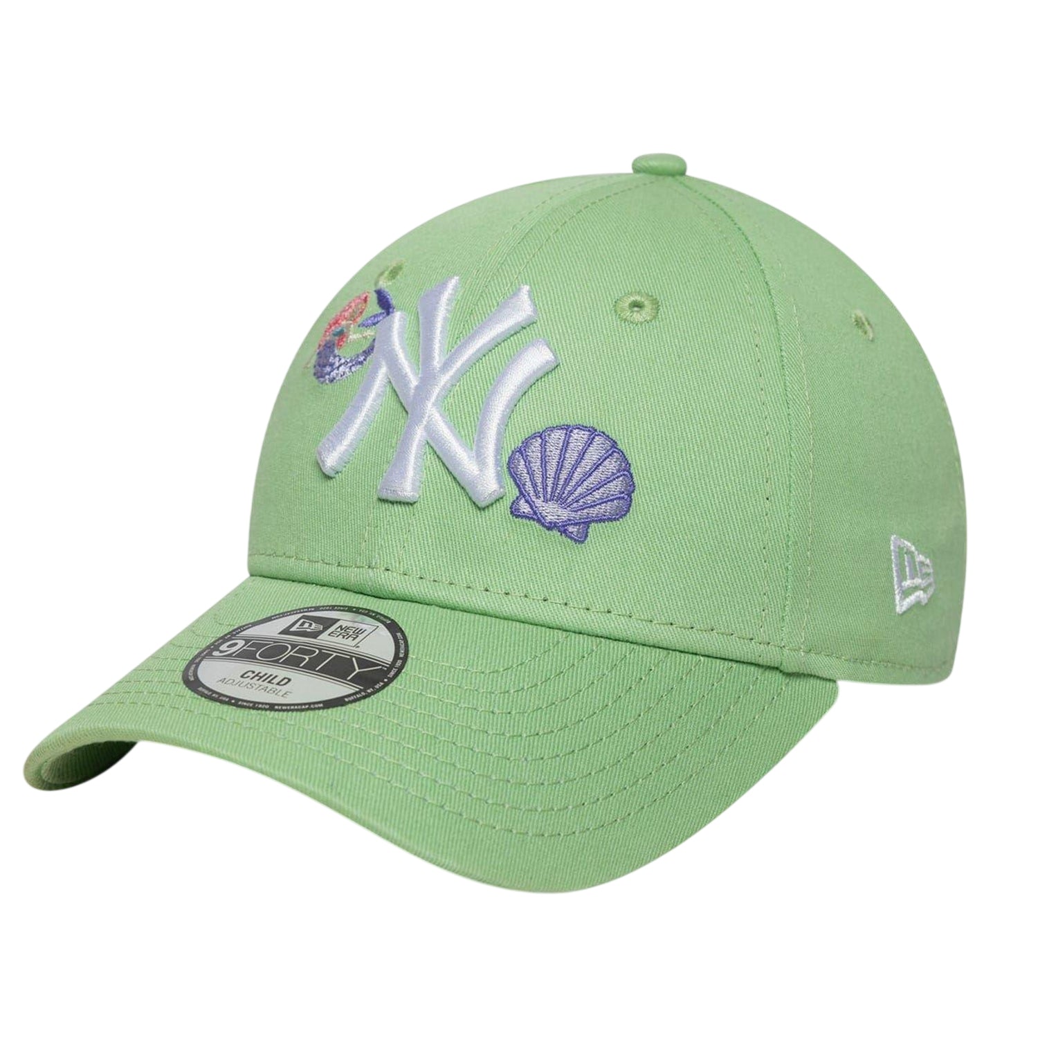 Sea Green - Side - New Era Childrens-Kids 9Forty New York Yankees Baseball Cap