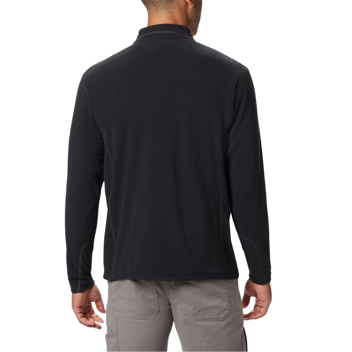 Black - Back - Columbia Mens Klamath Range Half Zip Fleece Top