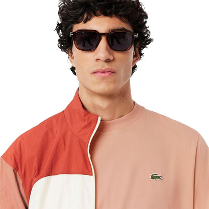 Orange - Side - Lacoste Mens Embroidered Logo Cotton T-Shirt