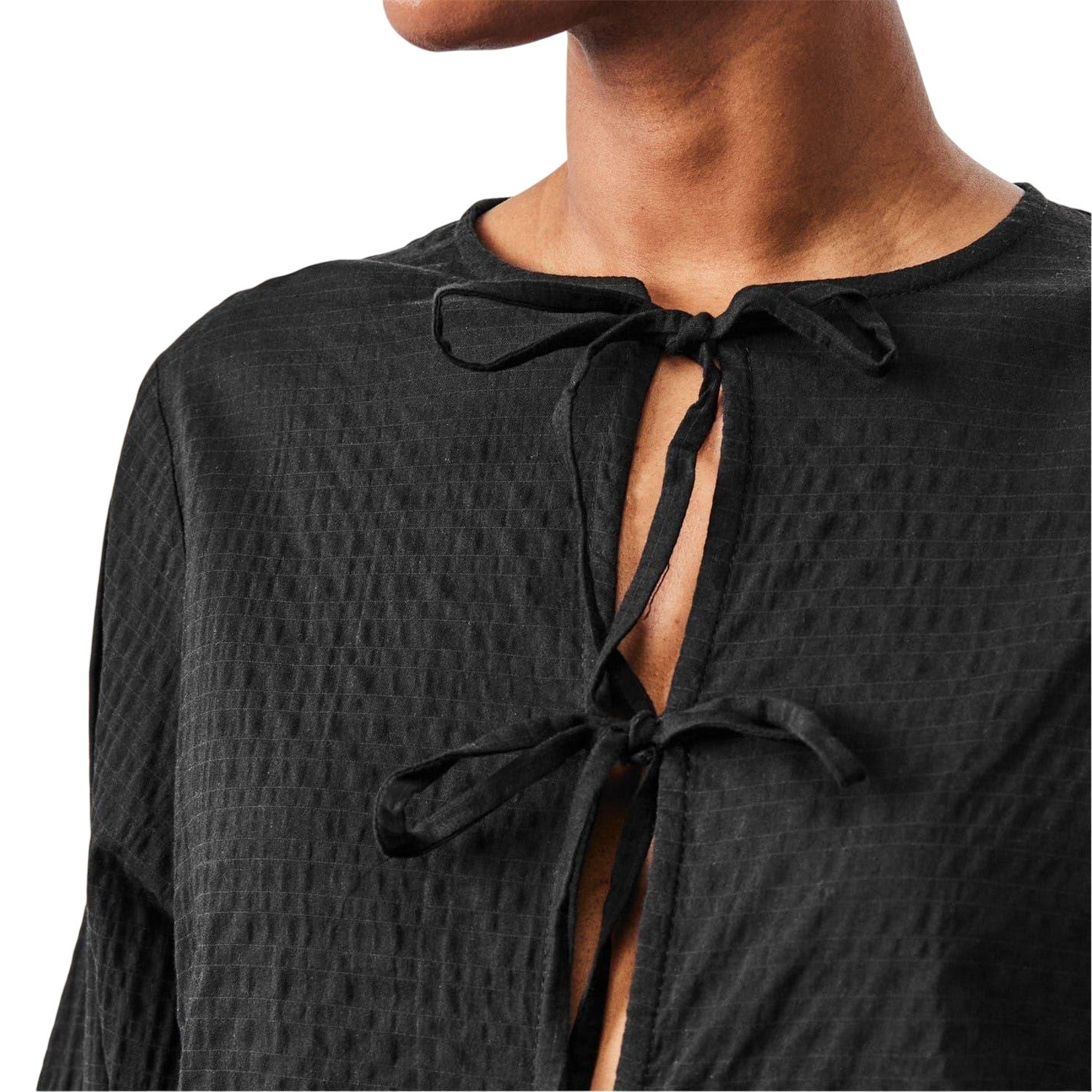 Black - Side - Edited Womens-Ladies Lisanne Tie Detail Top