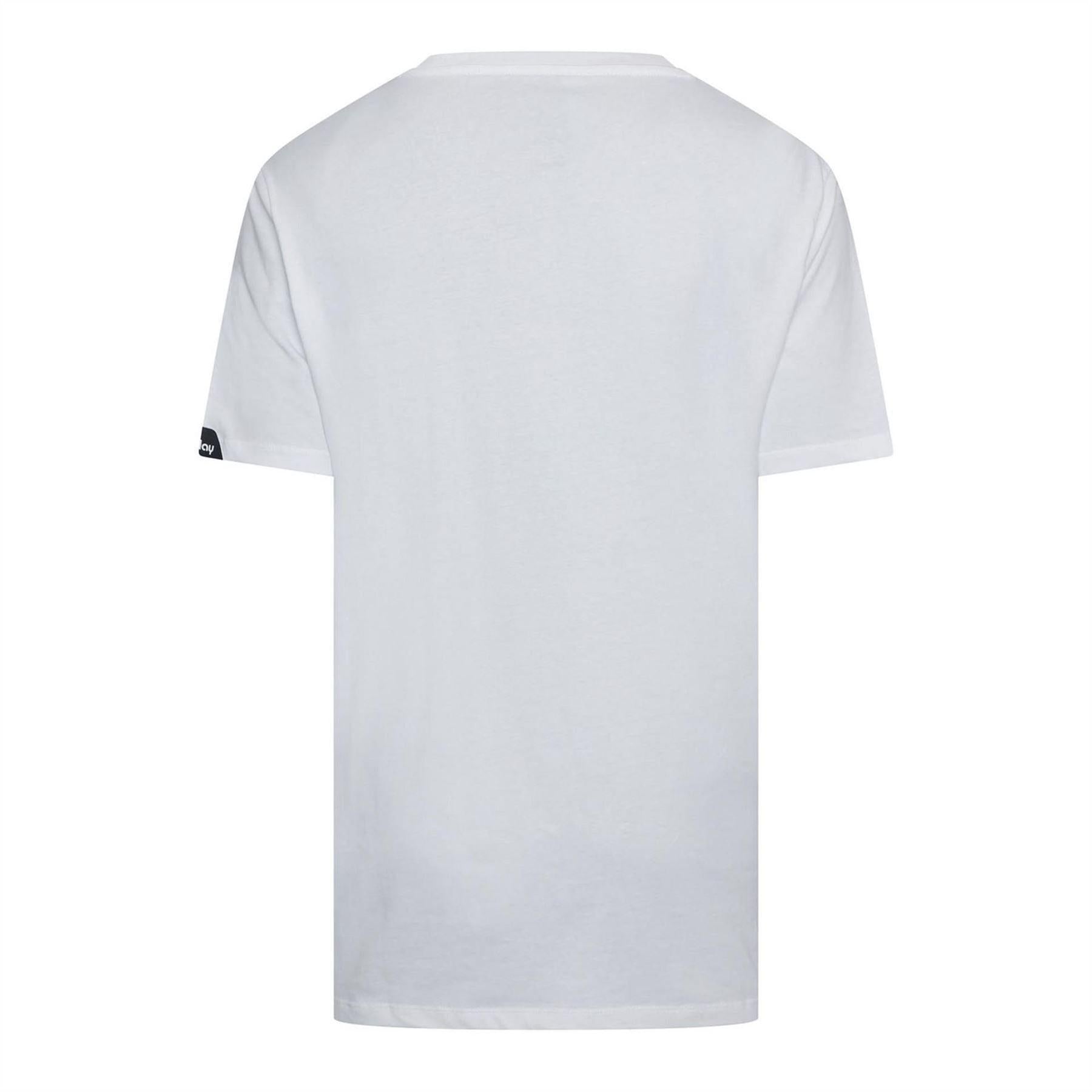 White - Back - Replay Mens Logo Cotton Regular T-Shirt