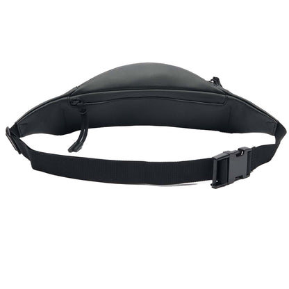 Black - Back - Lacoste Stripe Canvas Logo Waist Bag