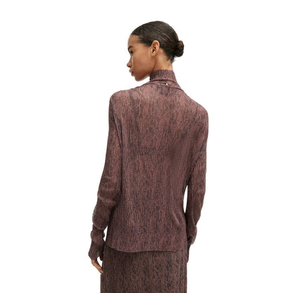 Marble - Back - Boss Womens-Ladies Emata Mock Neck Slim Top