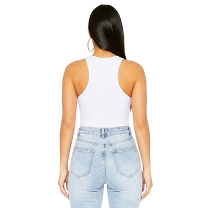 White - Back - Missy Empire Womens-Ladies Bodysuit