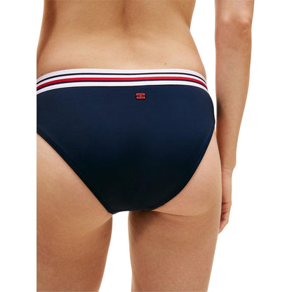Dark Navy - Back - Tommy Hilfiger Womens-Ladies Global Striped Bikini Bottoms