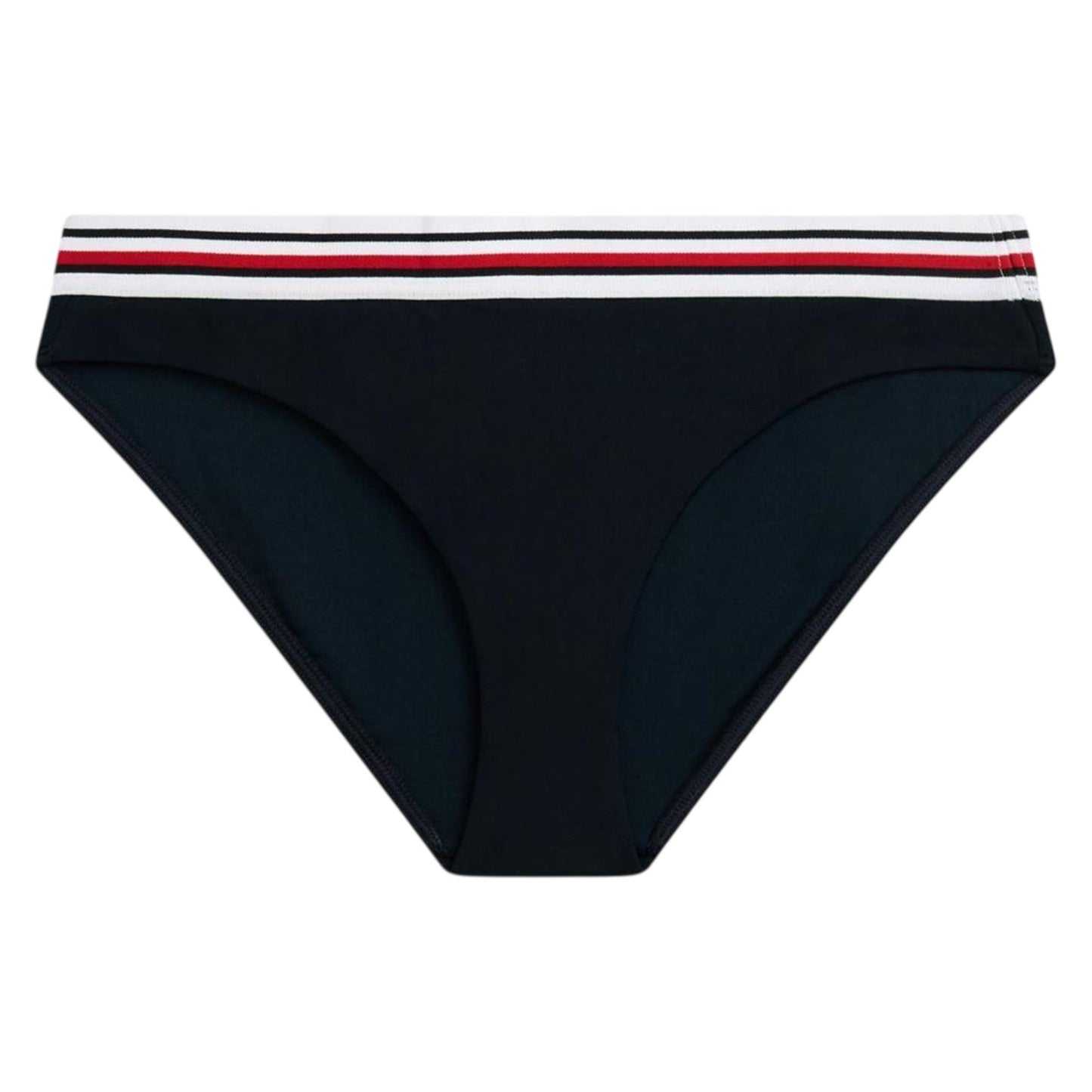 Dark Navy - Front - Tommy Hilfiger Womens-Ladies Global Striped Bikini Bottoms