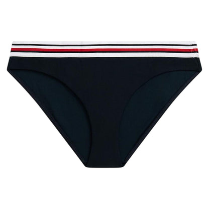 Dark Navy - Front - Tommy Hilfiger Womens-Ladies Global Striped Bikini Bottoms