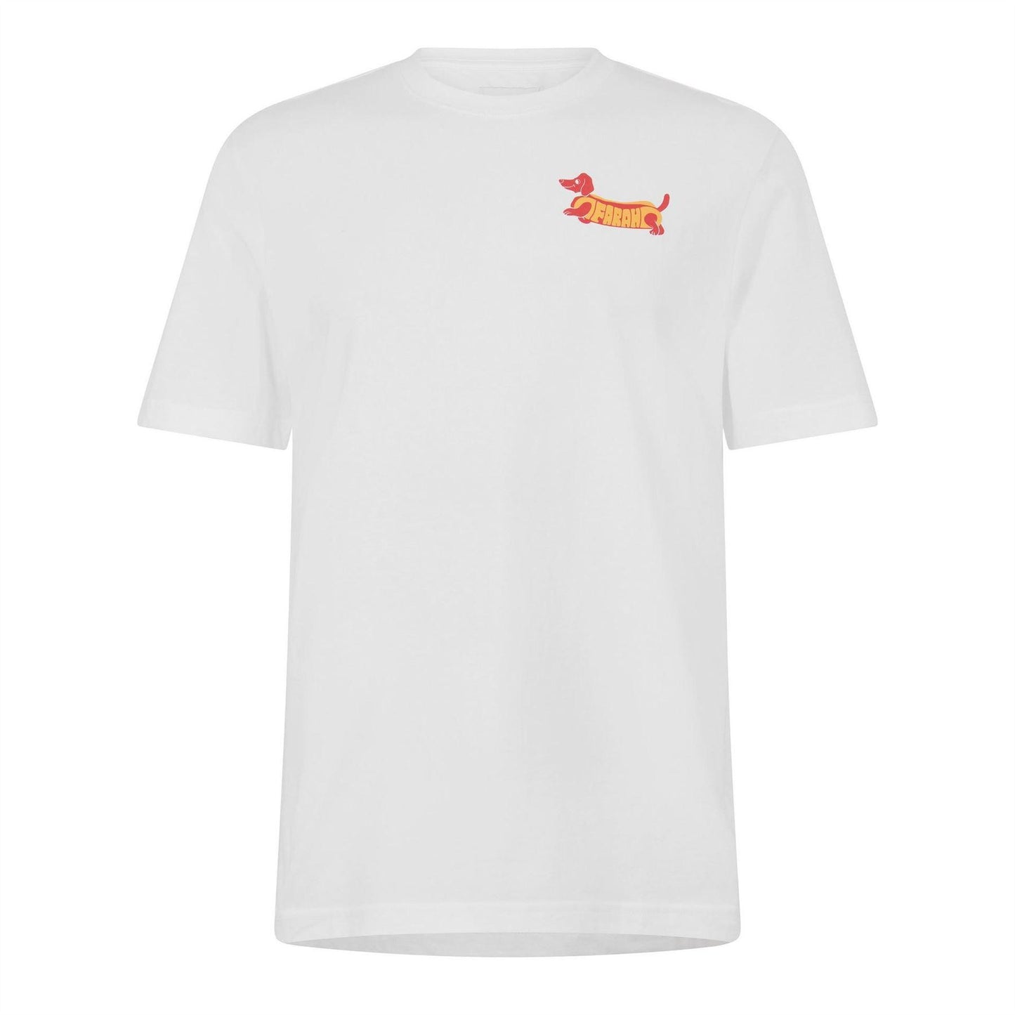 White - Front - Farah Mens Rayners Graphic T-Shirt