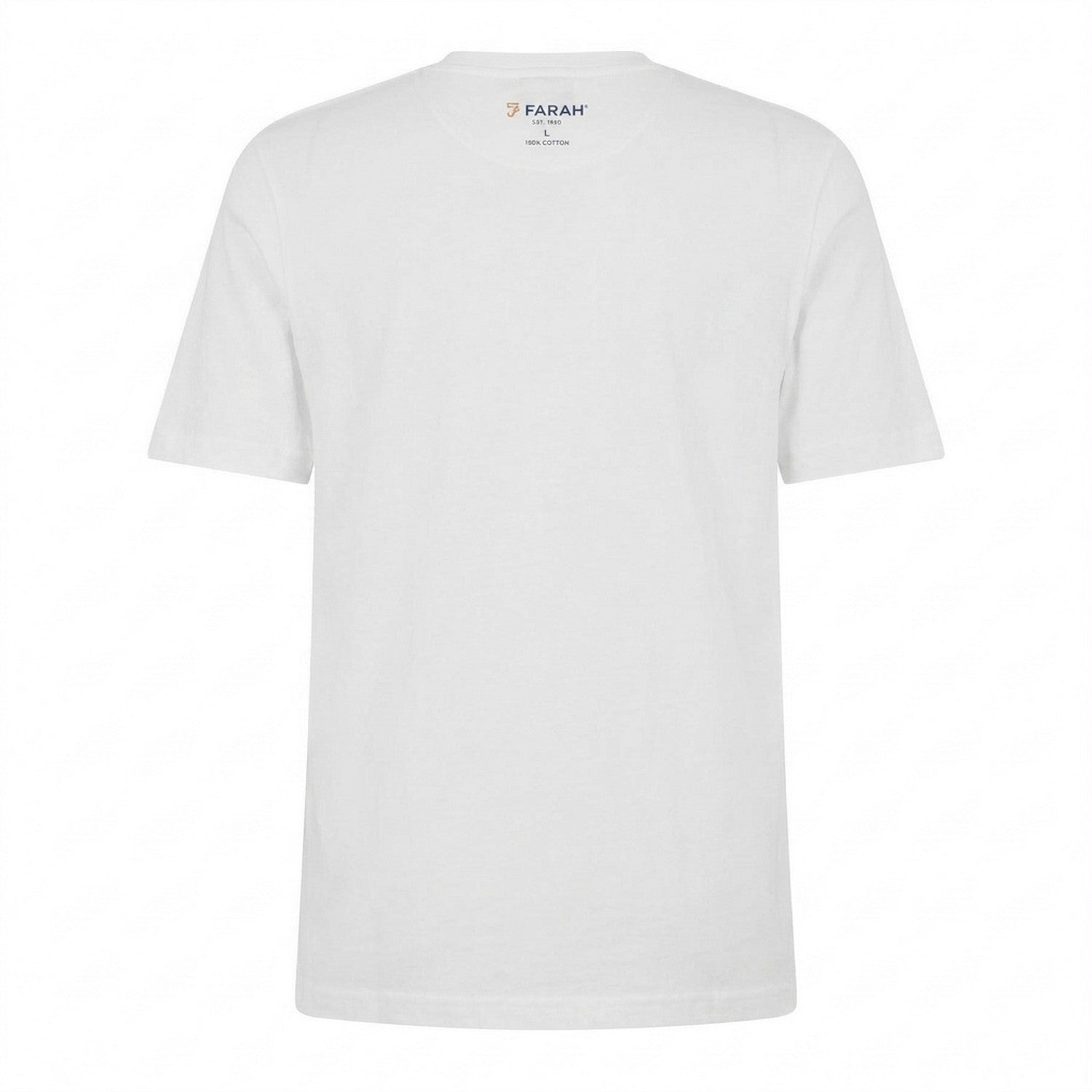 White - Back - Farah Mens Rayners Graphic T-Shirt