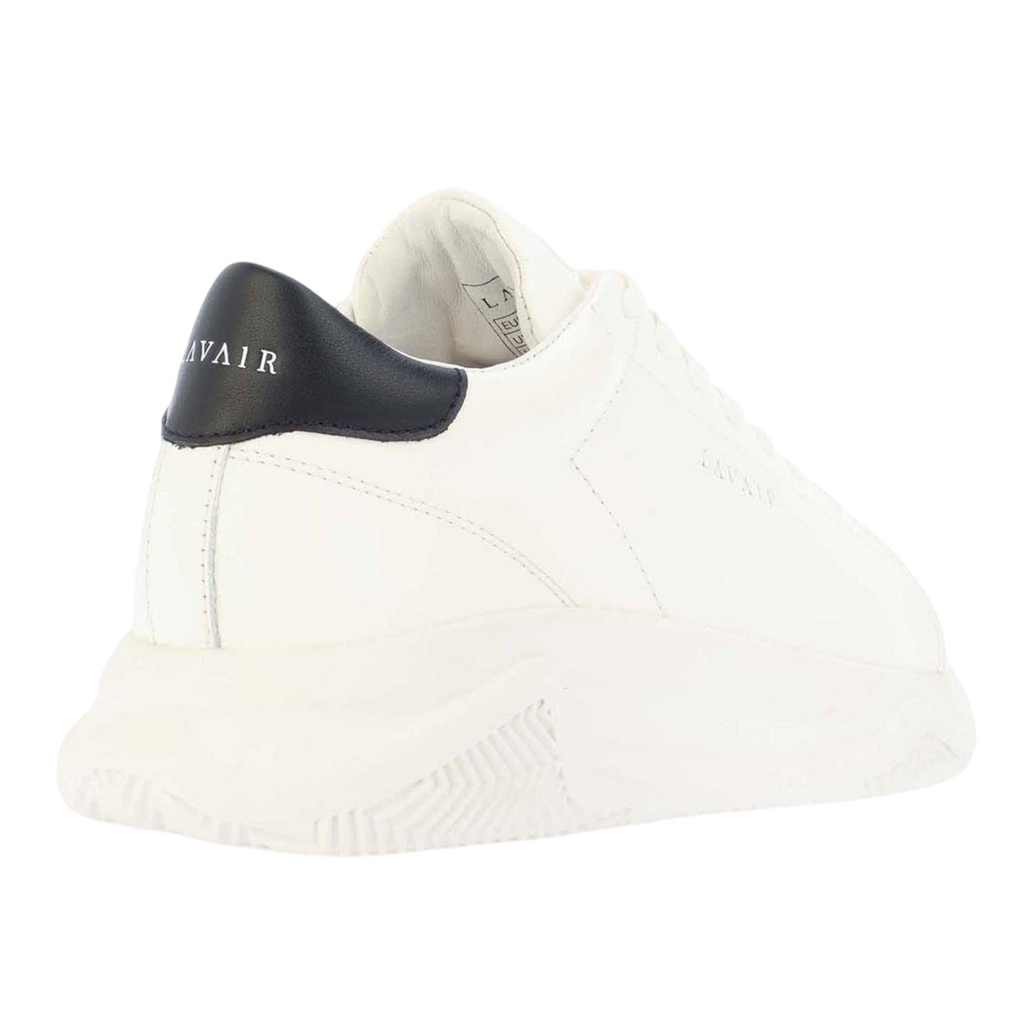 White - Back - Lavair Mens Lavair Nappa Leather Heel Tab Trainers