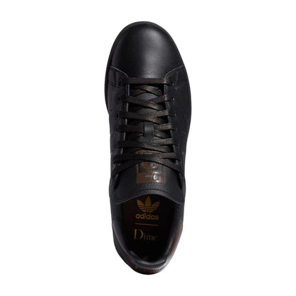 Black - Side - Adidas Mens Stan Smith Leather Flat Trainers