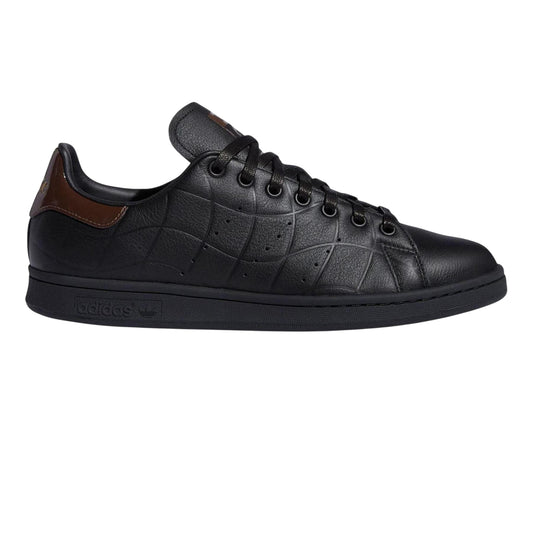 Black - Front - Adidas Mens Stan Smith Leather Flat Trainers