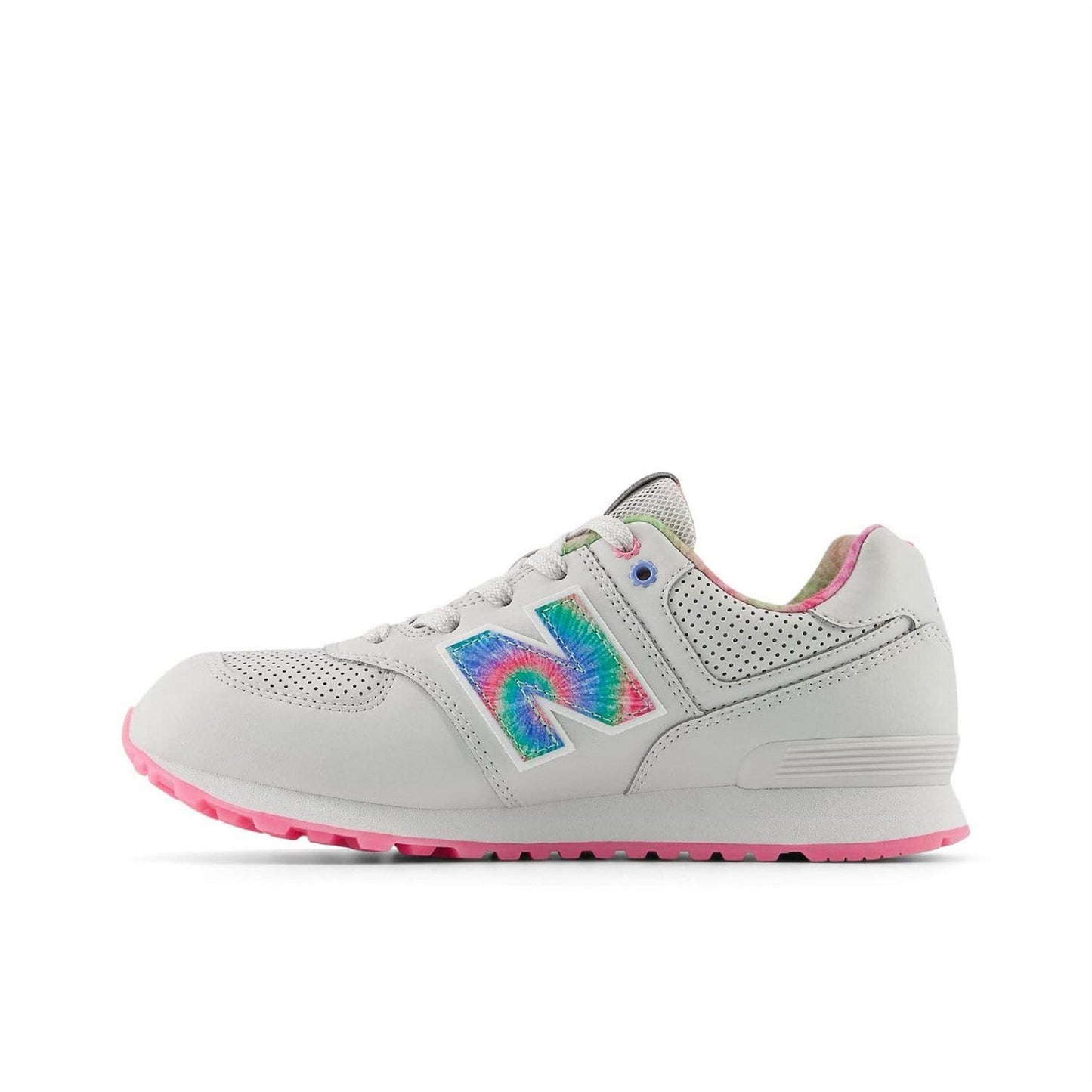 Grey - Side - New Balance Womens-Ladies Tie Dye Trainers