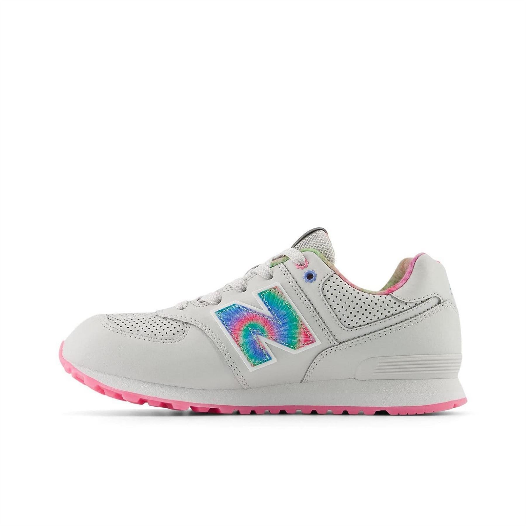 Grey - Side - New Balance Womens-Ladies Tie Dye Trainers