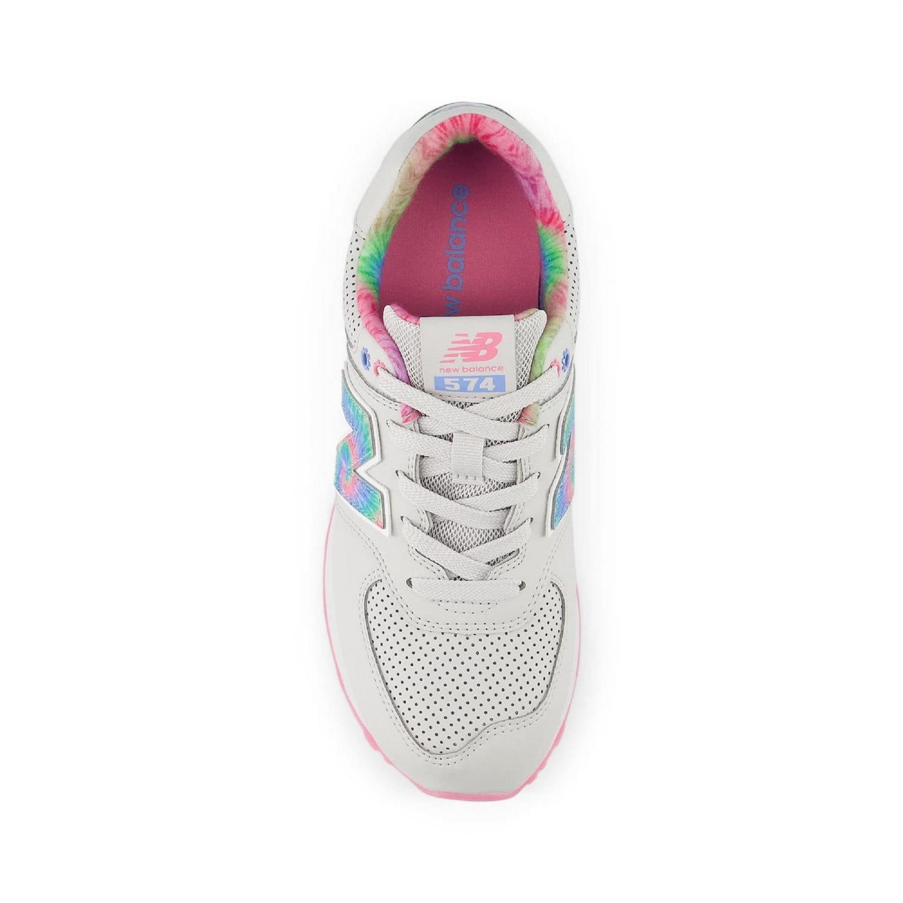 Grey - Lifestyle - New Balance Womens-Ladies Tie Dye Trainers