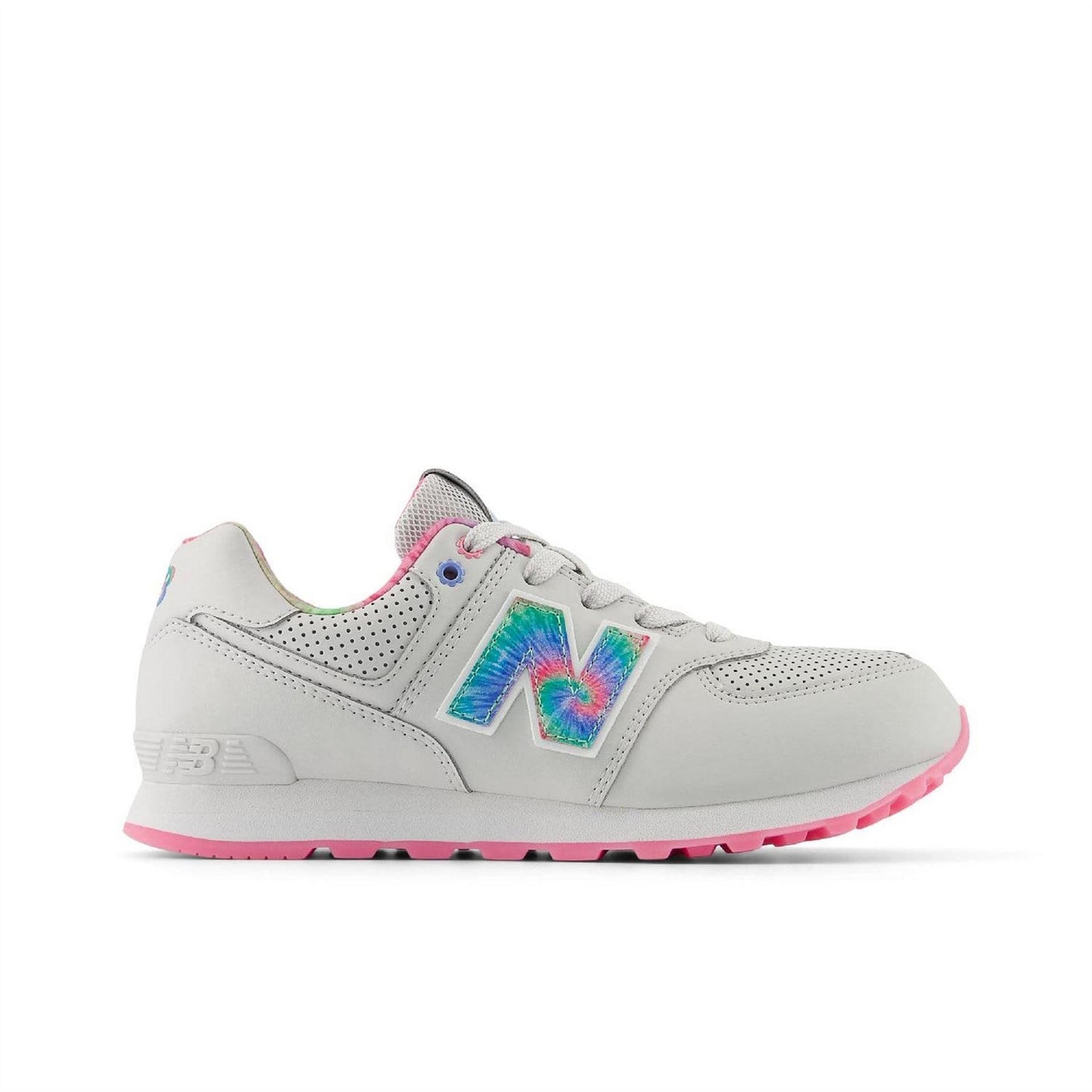 Grey - Front - New Balance Womens-Ladies Tie Dye Trainers