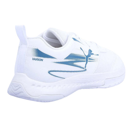 White-Blue - Back - Puma Childrens-Kids Varion II Logo Trainers