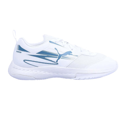 White-Blue - Front - Puma Childrens-Kids Varion II Logo Trainers