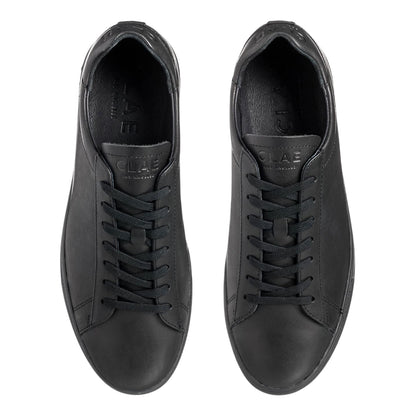Triple Black - Lifestyle - CLAE Mens Bradley Leather Low Cut Flat Trainers