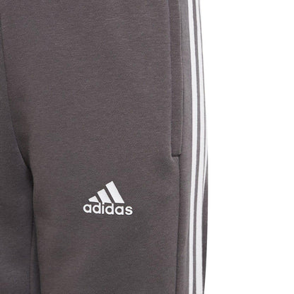 Grey - Pack Shot - Adidas Childrens-Kids Colour Block Hooded Tracksuit