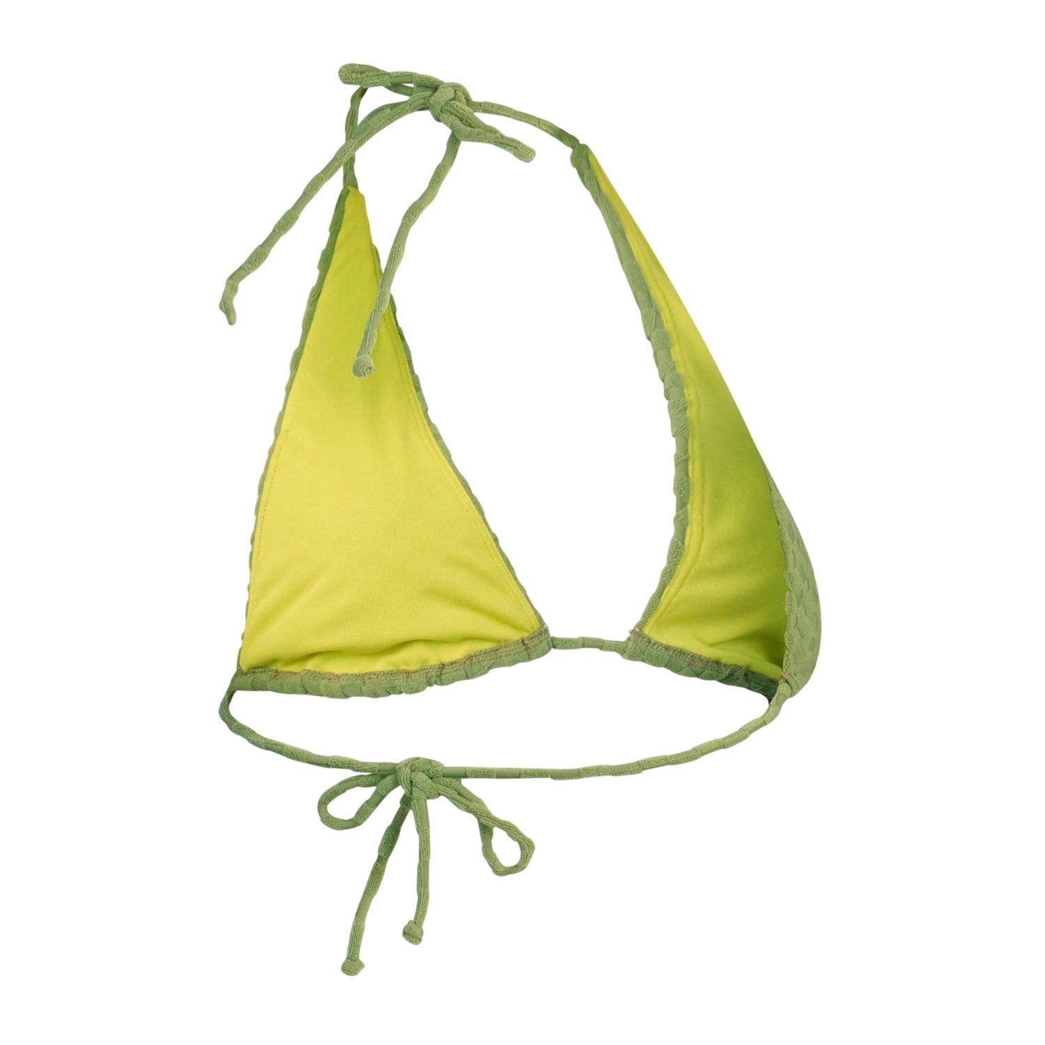 Green - Back - Speedo Womens-Ladies Triangle Bikini Top